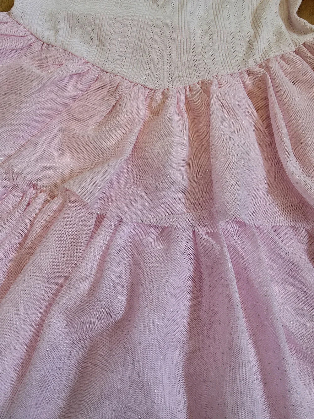Gymboree Girls Long-Sleeve Pink Tulle Tiered Dress NWT